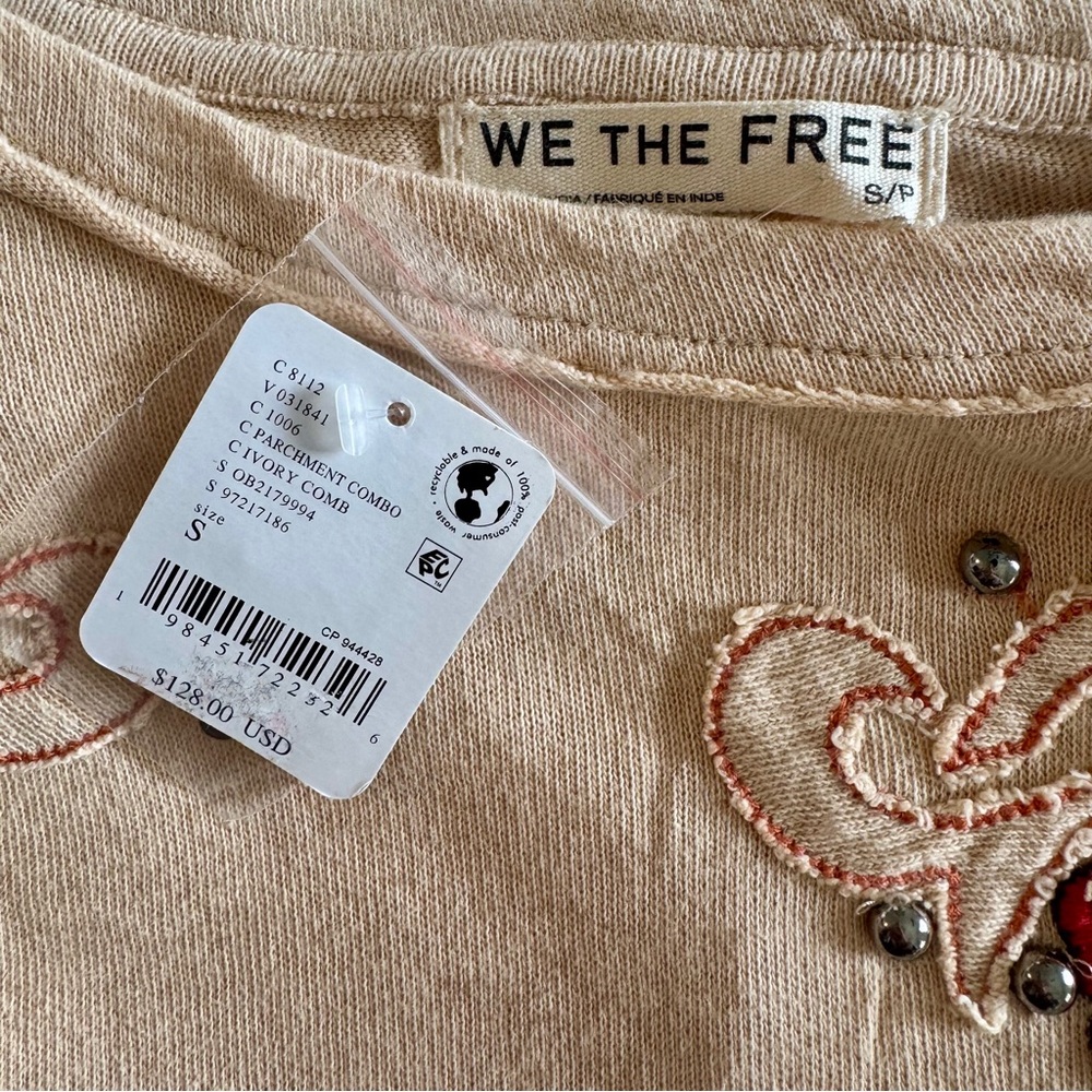 NWT Free People We The Free Harper Tee - Size L - Picture 4 of 11